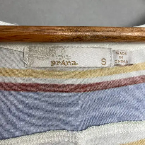 prAna Tank Top Foundation Scoop Neck Women Morning Glory Stripe Shirt Small