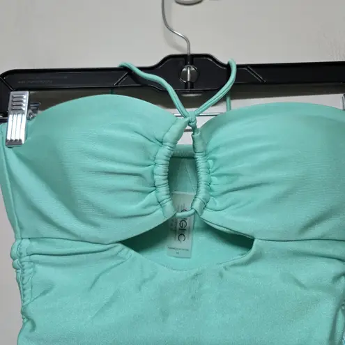 Gigi C Womens Mint Green High Waisted Cutout One Piece Swimsuit Sz XS