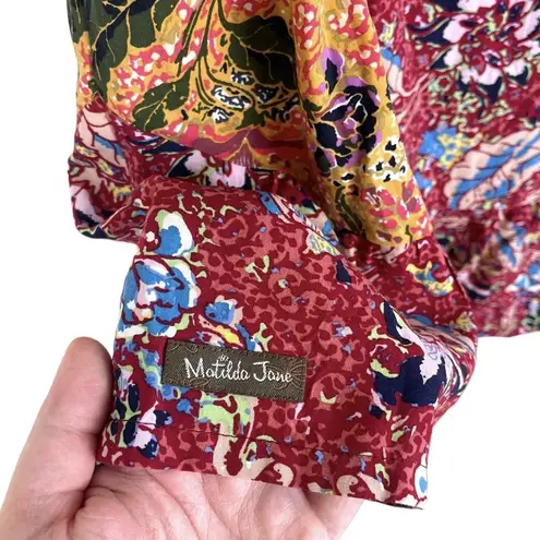 Matilda Jane “Lovely Menagerie” Dress Women’s Medium Rayon Floral Flounce Hem