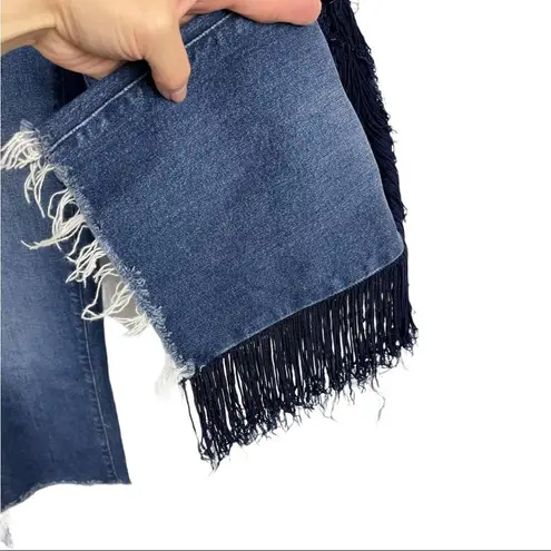 3x1  Higher Ground Fringe Crop Straight Leg Jeans