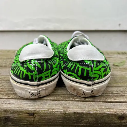 Vans  Black Green Tribal Graffiti Low Top Sneakers Mens 8.5 Womens 10