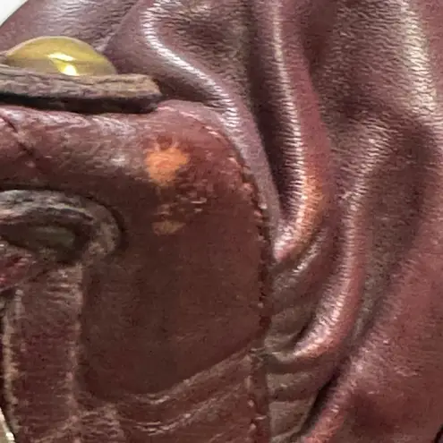 Etienne Aigner Dark Burgundy Leather Shoulder Bag