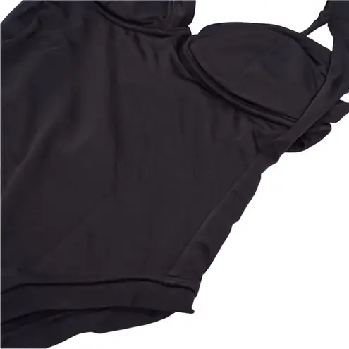 FREE PEOPLE x HAH One Pcs Swimsuit Sz S Black Fairy Resort Y2K Coquette Goth NWT