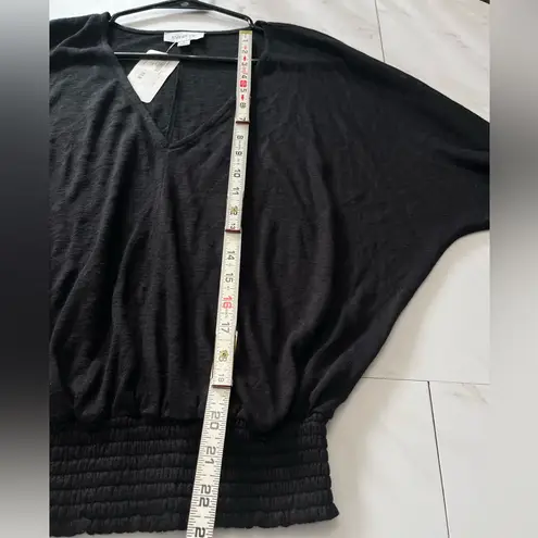 Evereve NWT Layla Black Lightweight Smocked Top size small