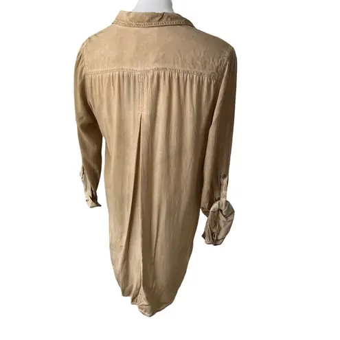 Velvet Heart NWT,  Tan Washed Out Button Up Long Sleeve Shirt