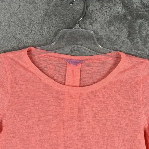 Lilly Pulitzer  Shirt Womens Small Coral Top Slub Knit Lightweight Preppy Coastal