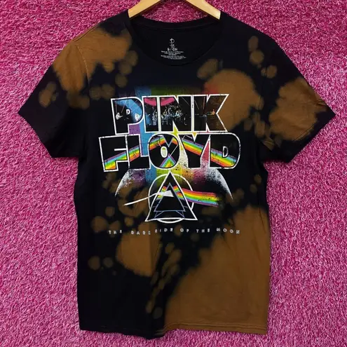 Pink Floyd the Dark Side of the Moon Bleach Dye Rock Tshirt size Small