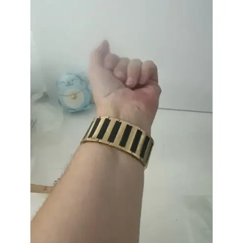 Boutique Gold and black metal cuff bracelet