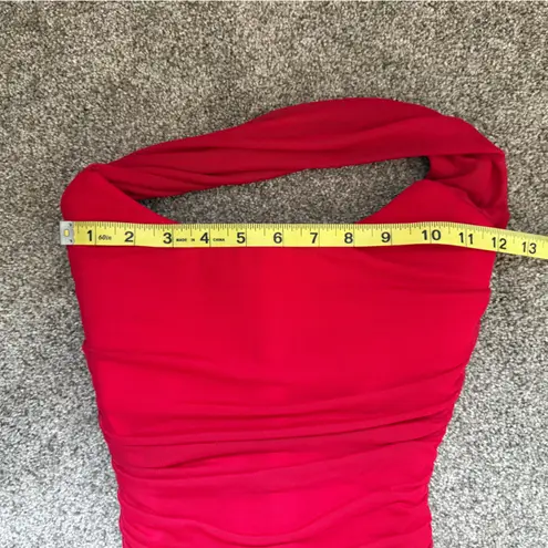 NWT Babyboo Demi Maxi Dress in Red Size XS Date Night Sexy Bodycon Side Slit