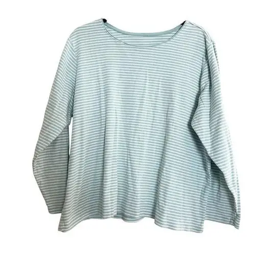 CJ Banks Striped Long Sleeve T