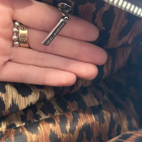 Dolce & Gabbana Y2K Vintage Brown Leather Suede Studded Cheetah Shoulder‎ Bag