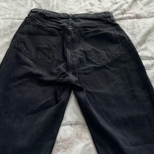 Abercrombie & Fitch  black Curve Love Ultra High Rise Ankle Straight jeans 28/6L