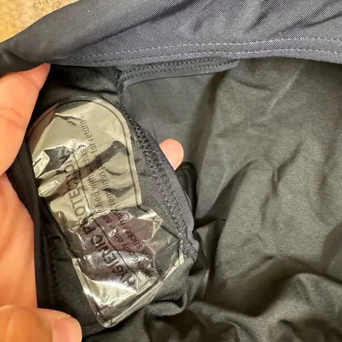 Tempt Me Black Halter Neck Sheer Striped One Piece Swimsuit Med NWT