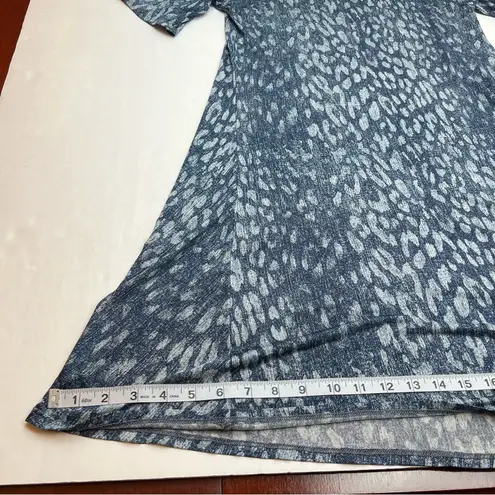 L'Agence L’Agence Blue Printed Swing Dress Womens Size Small Stretch Short Sleeve *FLAW*