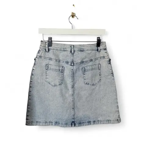 DG2 Diane Gilman Denim Mini Skirt Women 4 Light Wash A