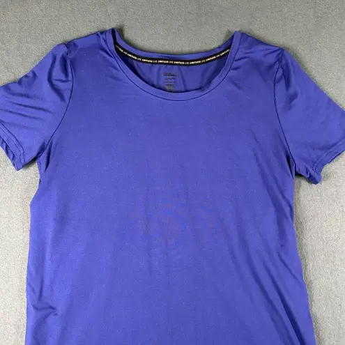 Copper Fit Pro Womens Medium Purple Short Sleeve Round Neck Flowy Shirt
