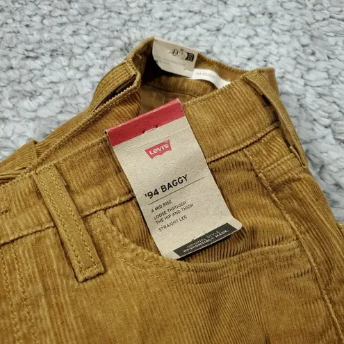 Levi's  94 Baggy Corduroy Brown Straight Leg Loose Pants Y2K 90s Size 24 x 31