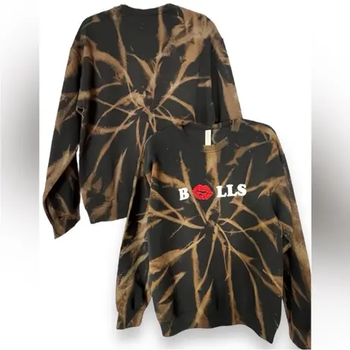 Buffalo Bills bleached glitter lip sweatshirt Black Size M