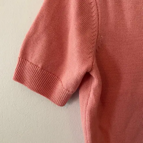 NWT Staud Women size Medium Damask Pink Sullivan Top Sweater V