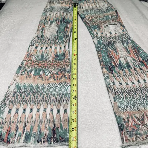 Brazilian John John Multicolor Distress Pants and flared leg Jeans Green Size 6