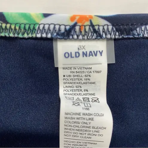 Old Navy Bikini Swim Bottoms Women XXXL Blue Yellow Orange Tropical Low Rise Size undefined