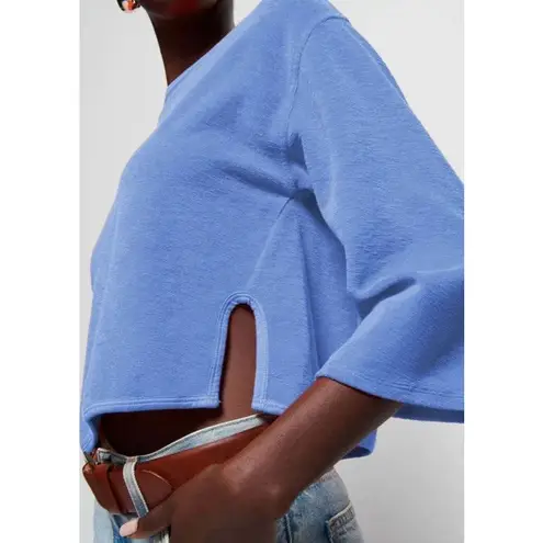 Nation Ltd ✨ Fallon Terry Cloth Popover Wedgewood Sz Large Sweatshirt✨