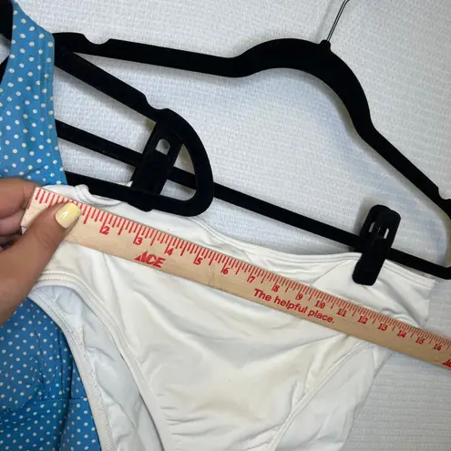 Sunsets Lands End Blue Polka Dot Halter Tankini Swimsuit Top & Bottom XL‎ 16