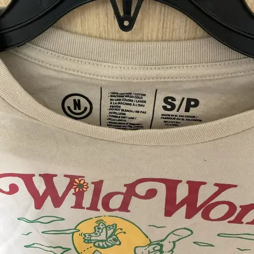 Neff Wild World Tan Beige One with Nature Women’s Long Sleeve Size Small New