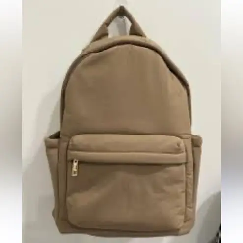 A New Day  Taupe Puff Dome Backpack