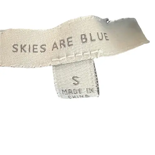 Skies Are Blue Navy Blue Paisley Pattern Wrap Romper with Tassel Tie Size Small