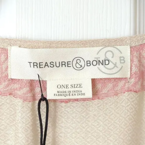 Treasure & Bond Women's Pink and Cream Cardigan b10