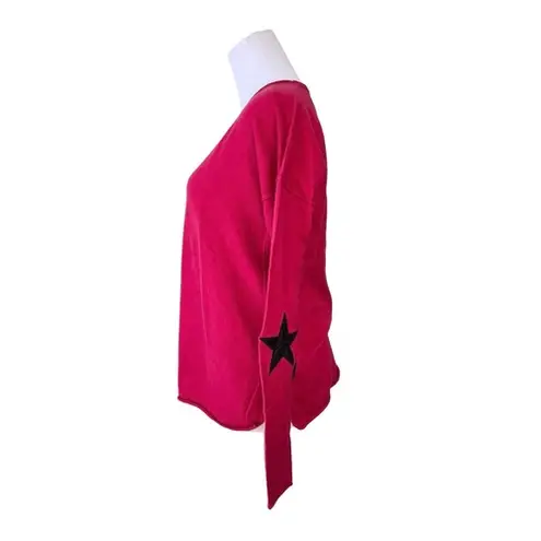 J. Society Red Round Neck Elbow Patch Long Sleeve Sweater SMALL Fall Retro