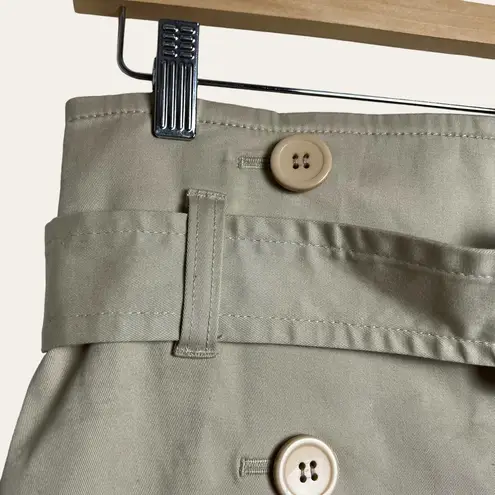 Club Monaco Newman Beige High Waist Double Breasted Button Front Belted Skirt