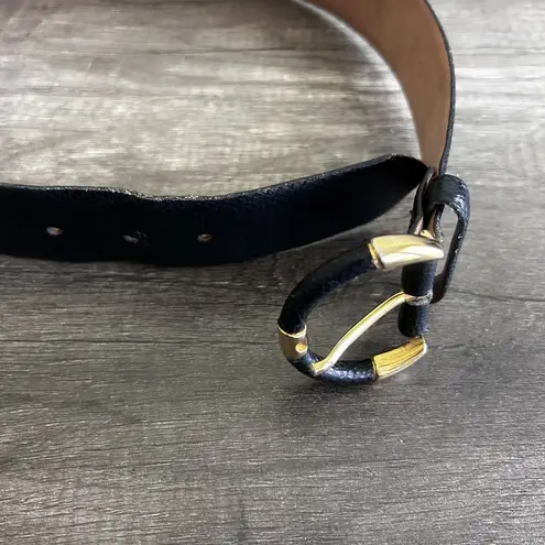 Corporate Woman Belt Womens Small Genuine Snakeskin Gold Buckle Dress S 920 Black