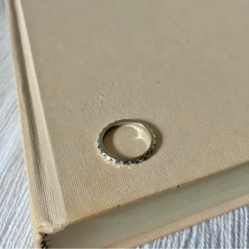 Studded Silver Minimal Band Ring Vintage Grunge Punk Classic Stacking Layering Jewelry