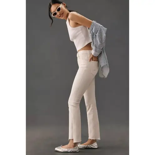 NWT Mother Insider Crop Step Fray in Cream Puffs Ivory Stretch Jeans 31