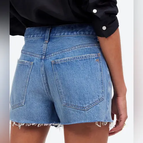 Madewell  Relaxed Denim Jean Shorts Raw Hem Blue - Kelton Wash Sz 23 NWT