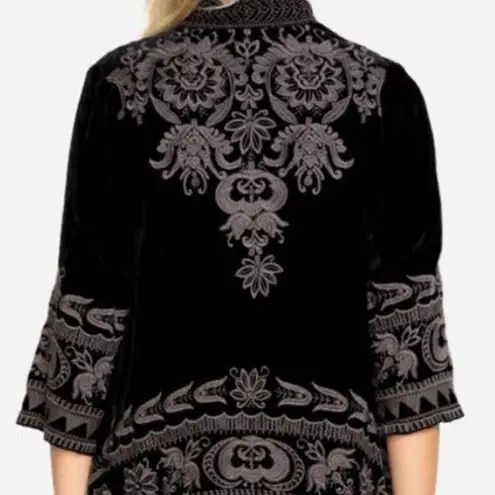 Johnny Was Hirsch heavily embroidered velvet jacket NWT