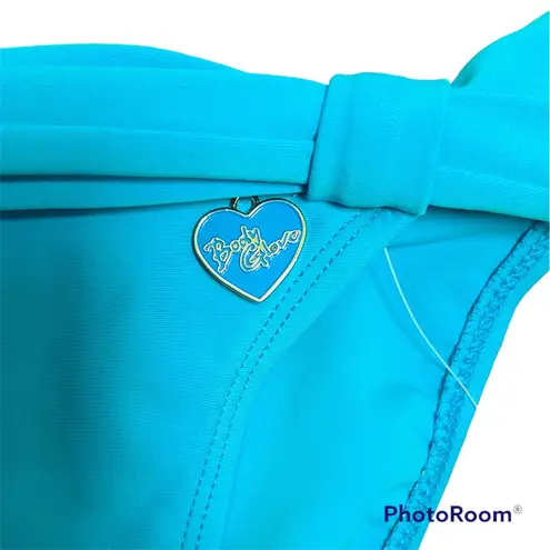 Body Glove Azuro Blue Bali Hipster Bikini Bottom XS NWT Folded Waistband Charm
