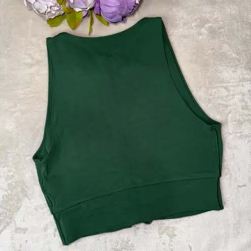 Aerie Green Twist Front Crop Top