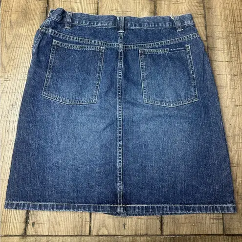 Calvin Klein  Mini Skirt Size 8 Women Denim Blue Dark Wash Y2K Style Buttons