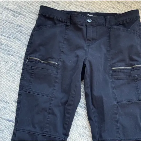 supplies Black Cargo Pants with Durable Fabric and Belt Loops Size 14