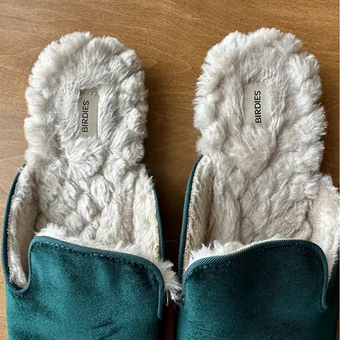 Birdies Women’s Emerald Green Velvet Phoebe Mules, Size 9