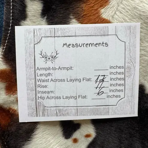 Glimms New York Jeans Natural Leather Shorts Genuine Cowhide Shorts SZ 30 #2505 Blue