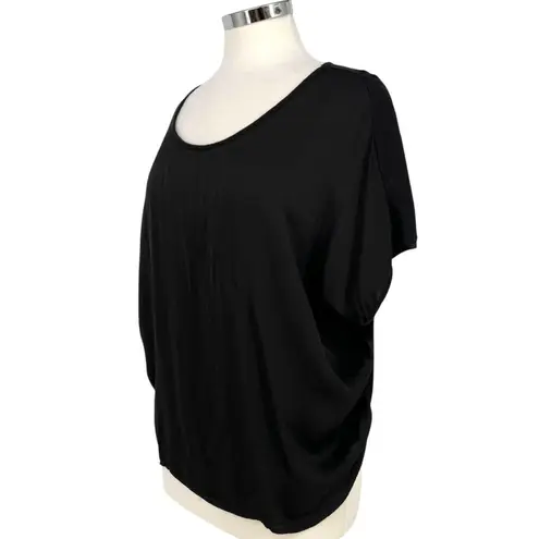 Michael Stars Contrast Dolman Sleeve Short Sleeve Tee Black Size Large