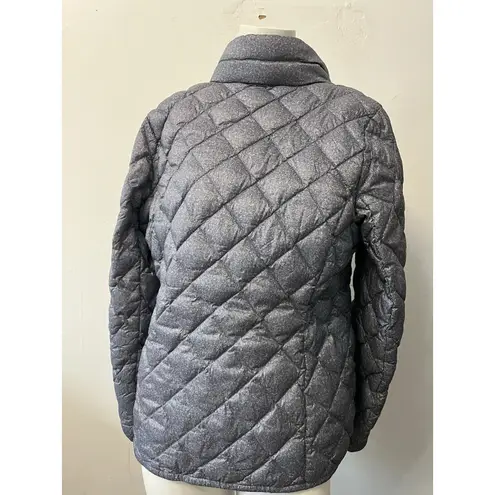 32 Degrees Heat 32 Degrees Womens Down Jacket Size Med Feathe Fill Quilted Silver Blue Mock Neck