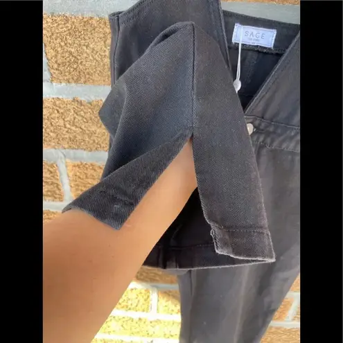 Sage  The Label black overalls xs