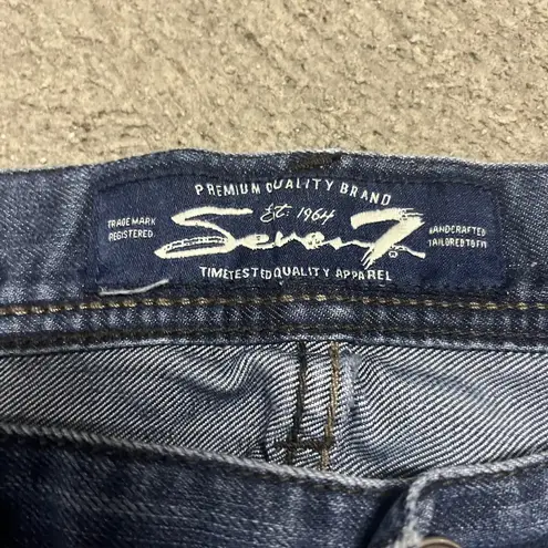 Seven 7 Jeans Co. Men's Slim Straight Fit 36x30 Stretch Mid-Rise Blue Denim