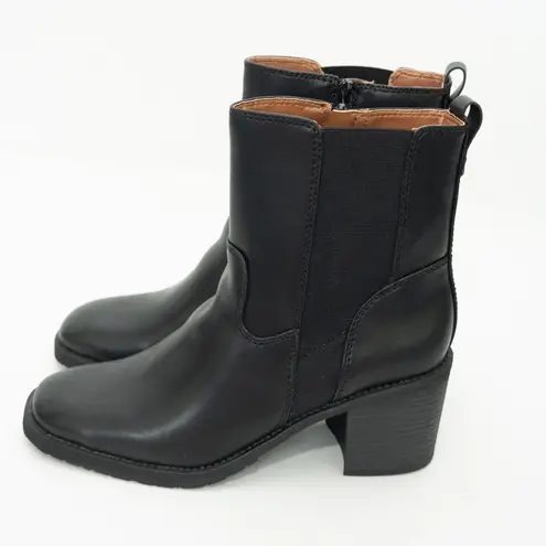 Zodiac Claret Chelsea Booties Block Heel