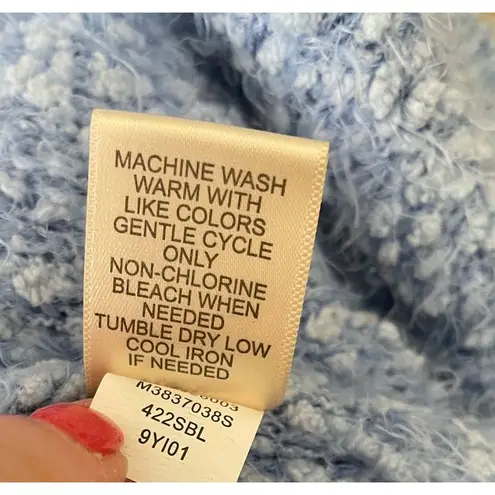 Studio JPR Sweater Women XL Blue Crew Neck 3/4 Sleeve Sherpa Fuzzy Cozy Casual